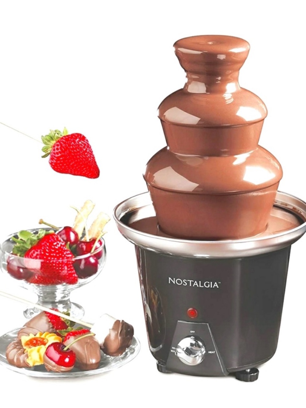 Nostalgia Black Chocolate Fondue Fountain